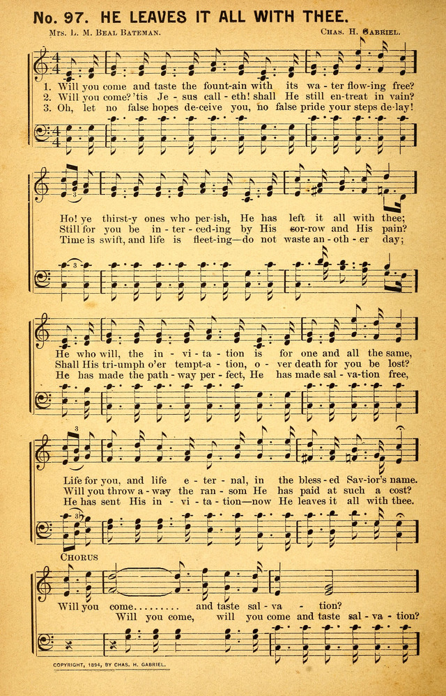 Songs of the Pentecost for the Forward Gospel Movement page 96