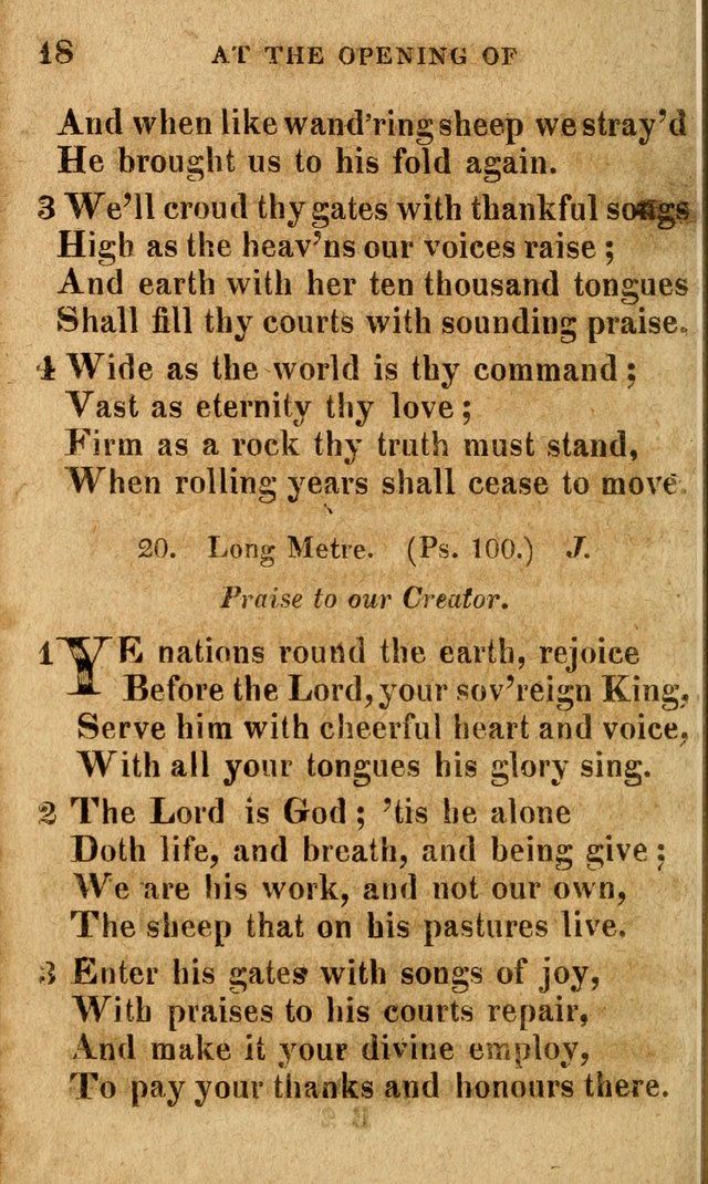 A Selection of Psalms and Hymns: done under the appointment of the Philadelphian Association (4th ed.) page 18