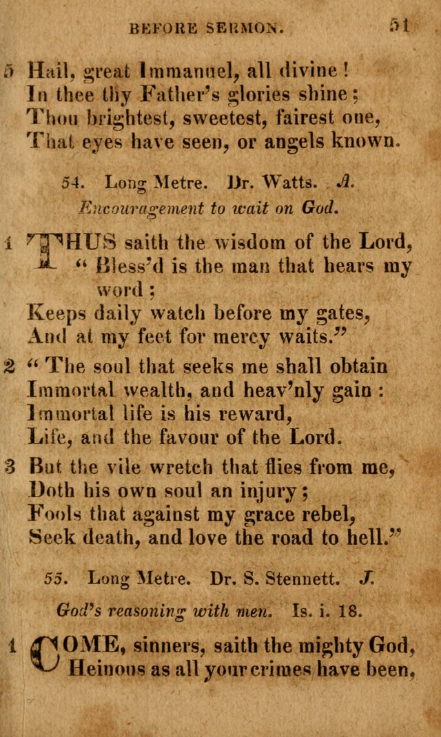 A Selection of Psalms and Hymns: done under the appointment of the Philadelphian Association (4th ed.) page 51