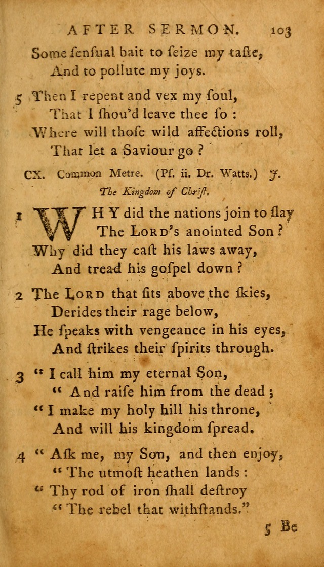 A Selection of Psalms and Hymns: done under the appointment of  the Philadelphian Association page 103