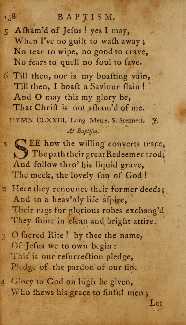 A Selection of Psalms and Hymns: done under the appointment of  the Philadelphian Association page 158
