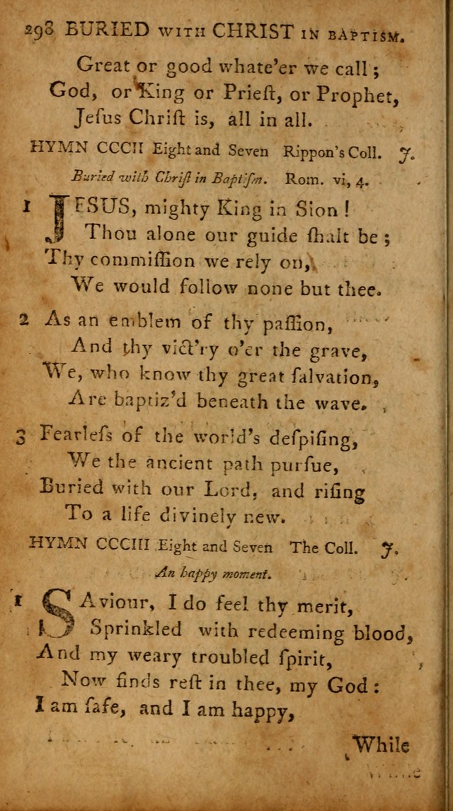 A Selection of Psalms and Hymns: done under the appointment of  the Philadelphian Association page 308