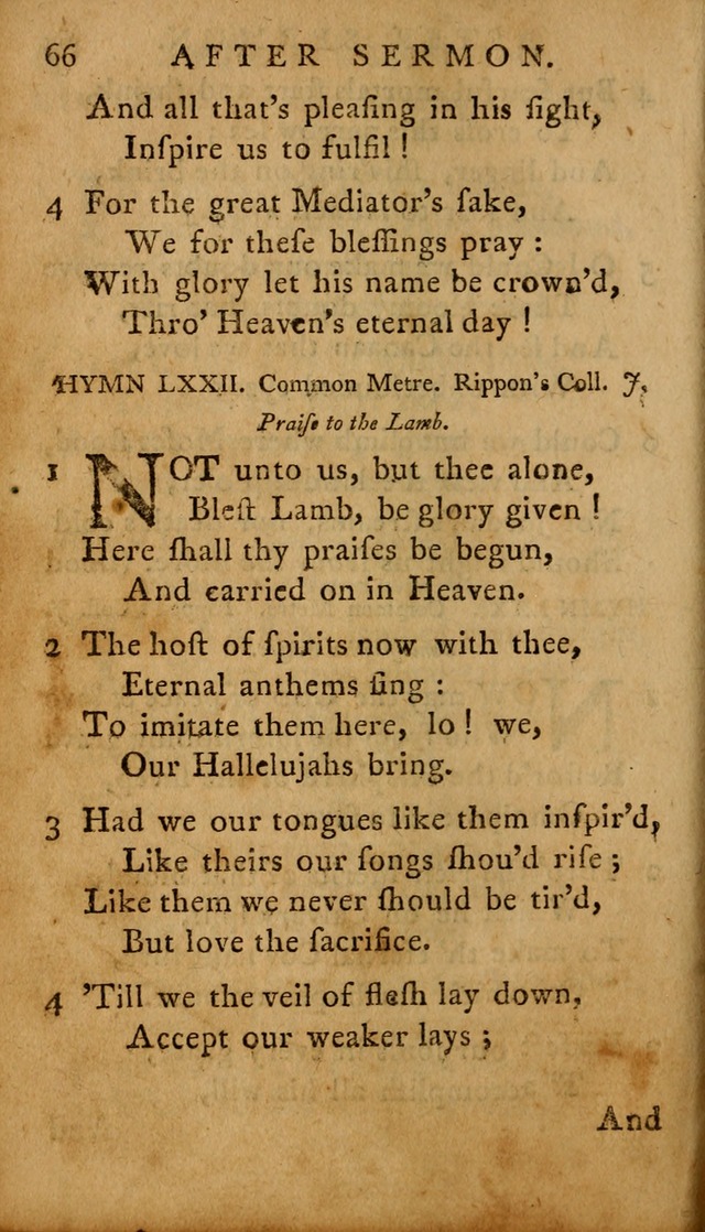 A Selection of Psalms and Hymns: done under the appointment of  the Philadelphian Association page 66