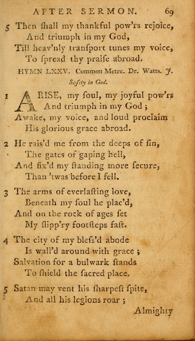 A Selection of Psalms and Hymns: done under the appointment of  the Philadelphian Association page 69