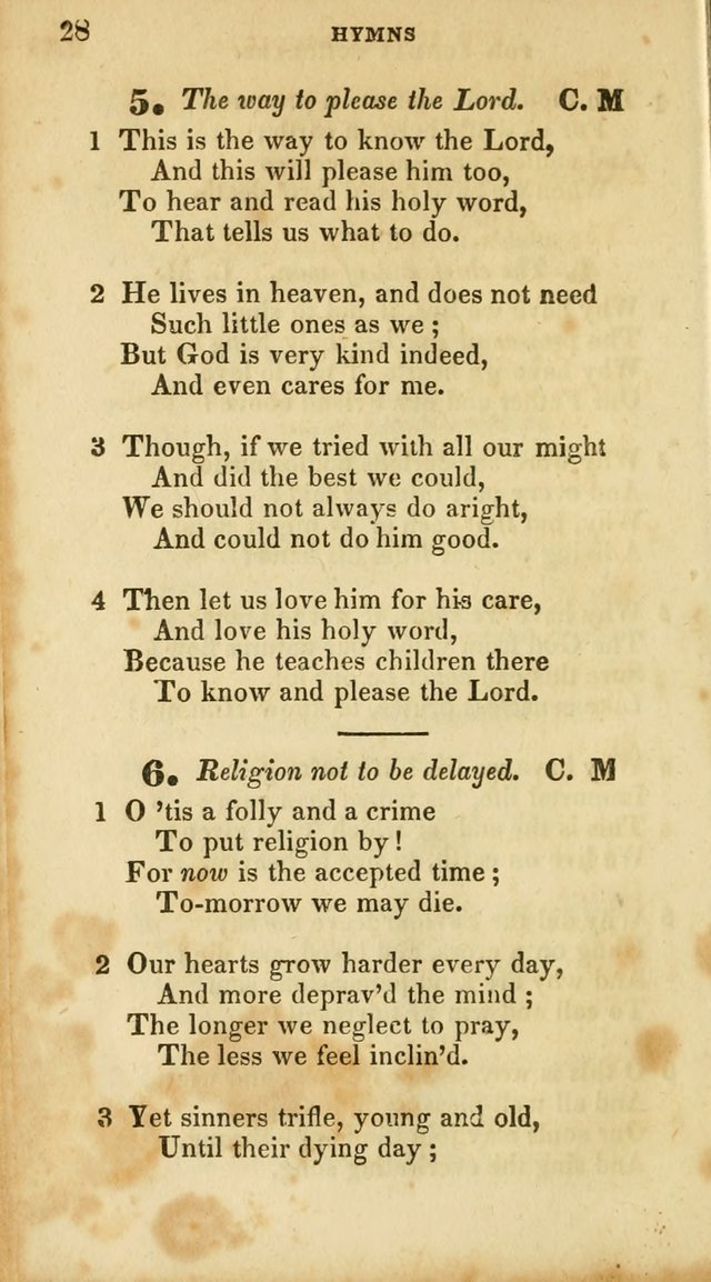 A Selection of Psalms and Hymns, for the use of Sunday Schools page 28