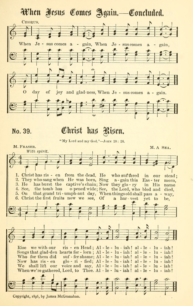 Sacred Songs No. 1: compiled and arranged for use in gospel meetings, Sunday schools, prayer meetings and other religious services page 39