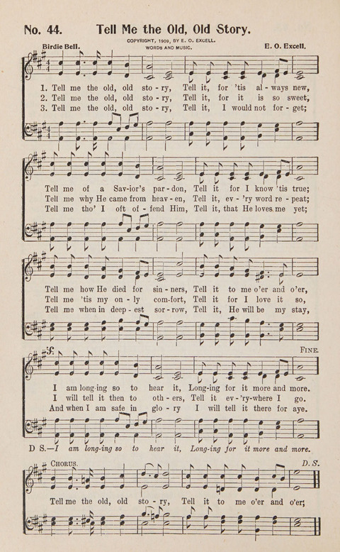 Service in Song: The cream of all the best songs, of all the best writers, together with Orders of Service for the Sunday School page 44