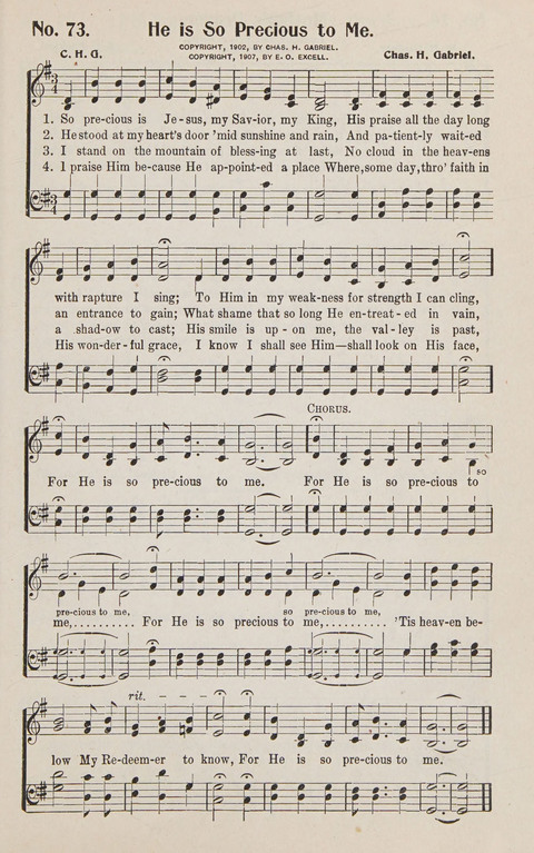 Service in Song: The cream of all the best songs, of all the best writers, together with Orders of Service for the Sunday School page 73