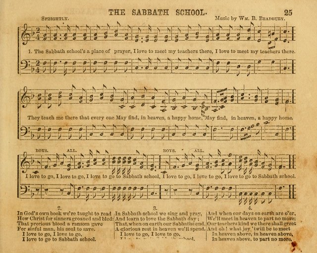 The Sabbath School Bell: a new collection of choice hymns and tunes, original and standard; carefully and simply arranged as solos, duets, trios, semi-choruses and choruses, and for organ..(Enl. Ed) page 25