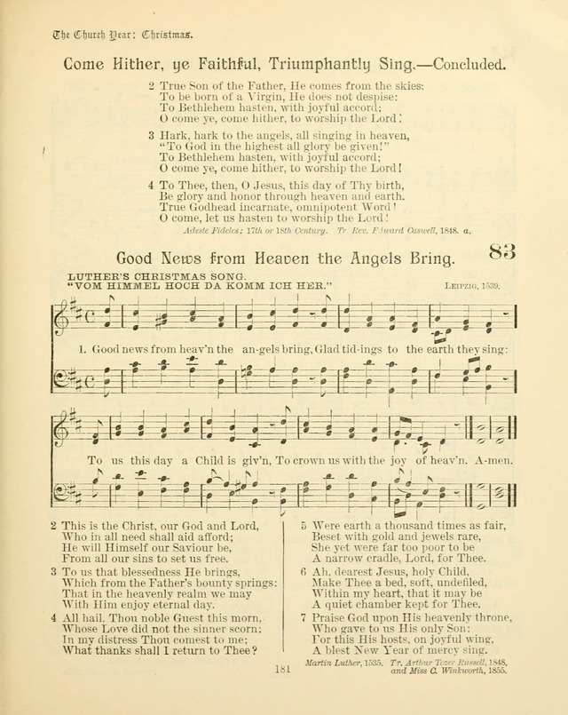Sunday-School Book: with music: for the use of the Evangelical Lutheran congregations (Rev. and Enl.) page 183