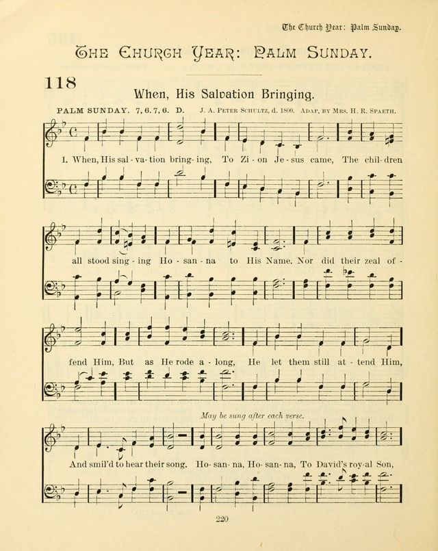 Sunday-School Book: with music: for the use of the Evangelical Lutheran congregations (Rev. and Enl.) page 222