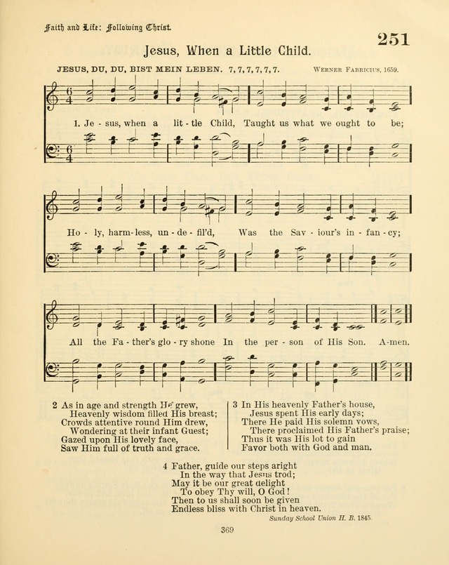 Sunday-School Book: with music: for the use of the Evangelical Lutheran congregations (Rev. and Enl.) page 371