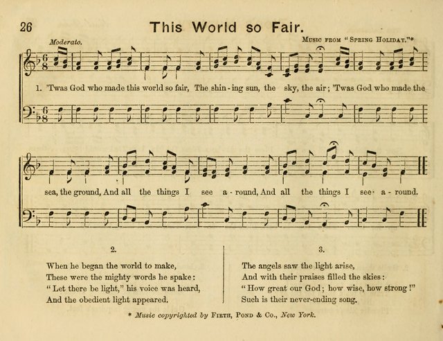 The Sweet Singer: a collection of hymns and tunes for Sunday-schools. Together with a variety suitable for day-schools, revival occasions, and the family circle page 26
