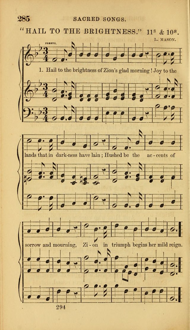 Sacred Songs for Family and Social Worship: comprising the most approved spiritual hymns with chaste and popular tunes ( New ed. rev. and enl.) page 296