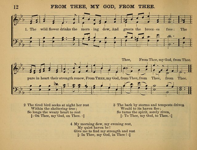 The Sunday School Hymnal: a collection of hymns and music for use in Sunday school services and social meetings page 12