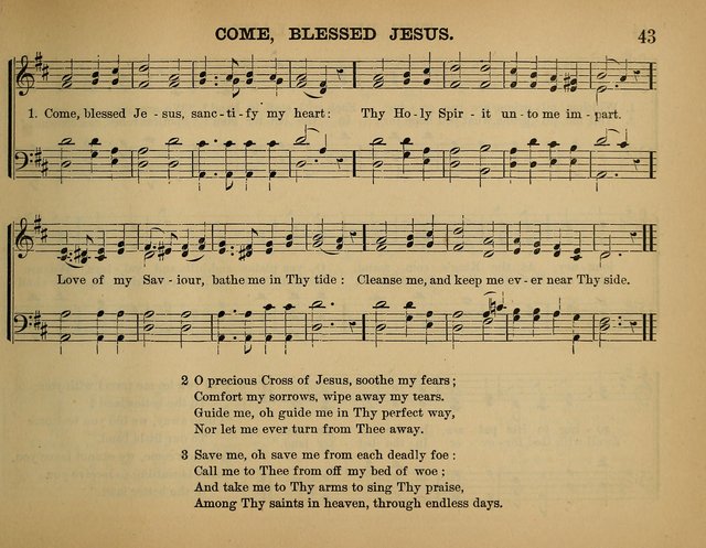 The Sunday School Hymnal: a collection of hymns and music for use in Sunday school services and social meetings page 43