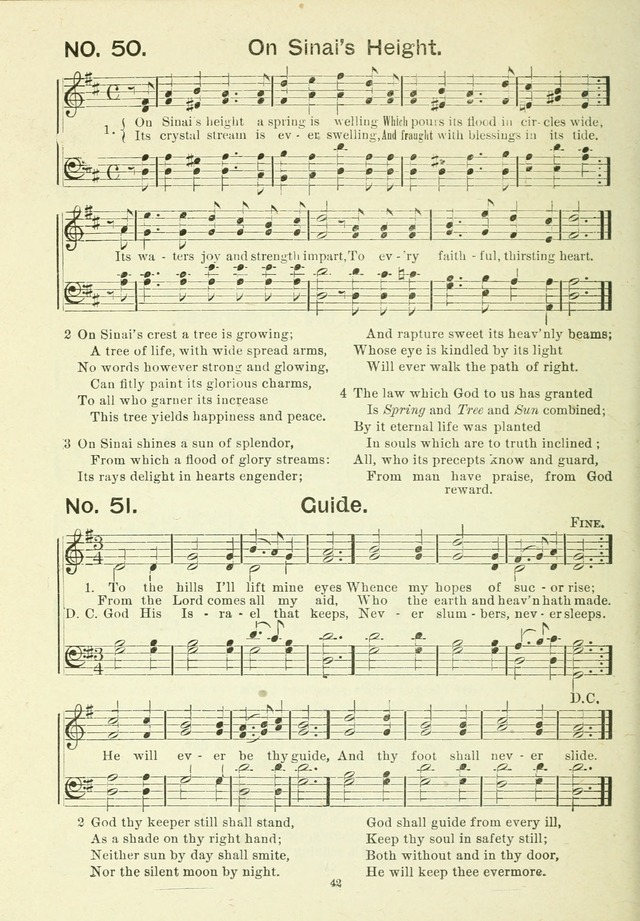 The Sabbath School Hymnal, a collection of songs, services and responses for Jewish Sabbath schools, and homes 4th rev. ed. page 43