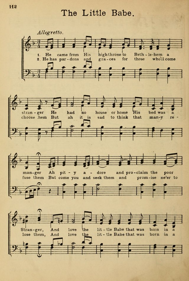 Sunday School Hymn Book page 112