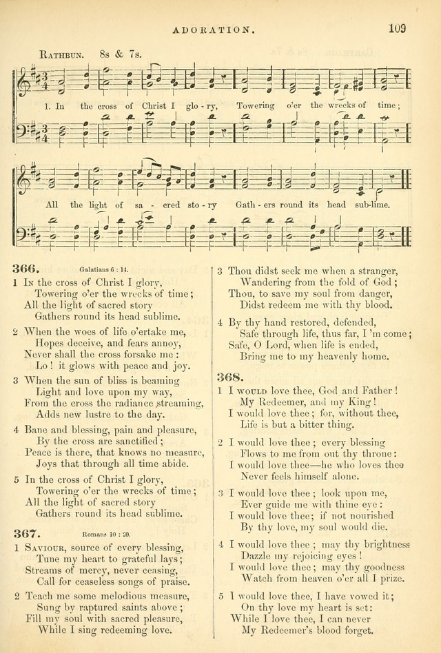 Songs for the Sanctuary: or hymns and tunes for Christian worship page 109