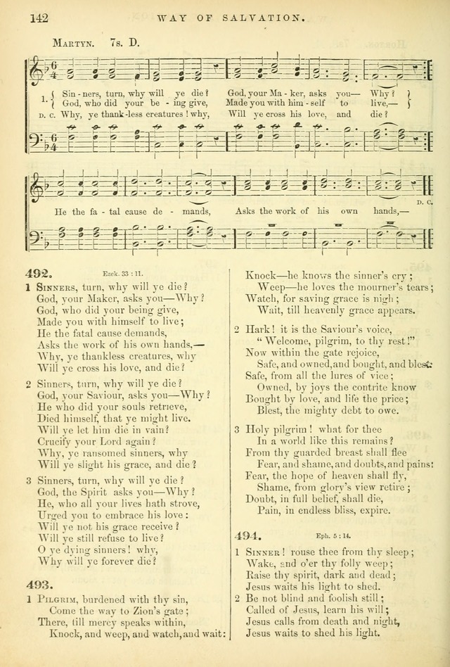 Songs for the Sanctuary: or hymns and tunes for Christian worship page 142