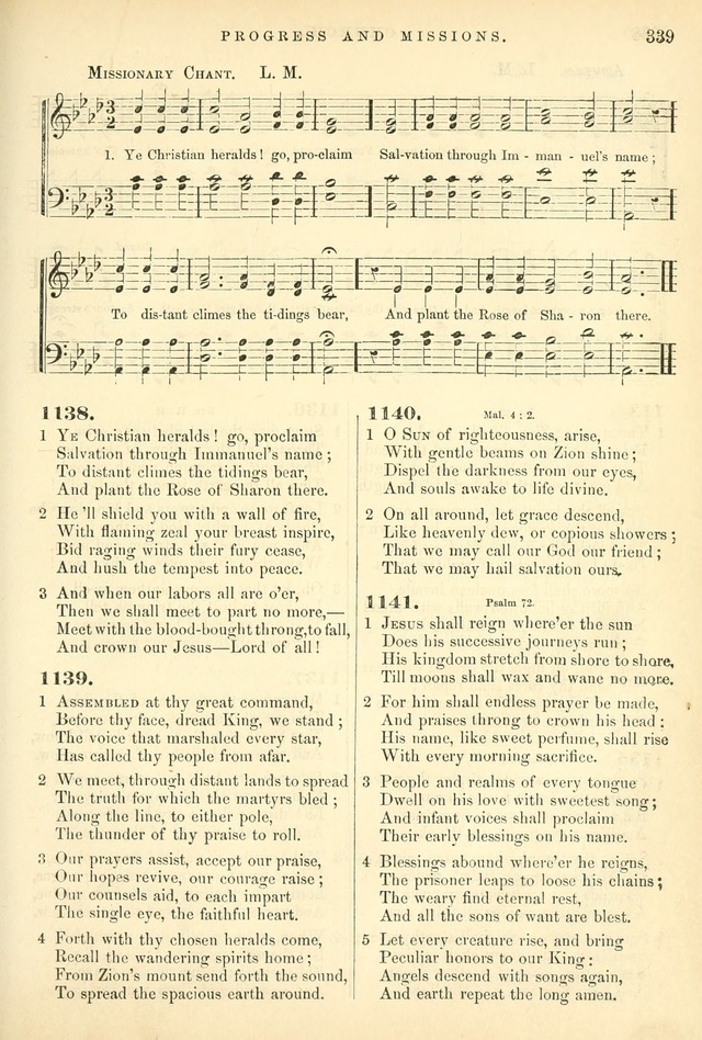 Songs for the Sanctuary: or hymns and tunes for Christian worship page 339