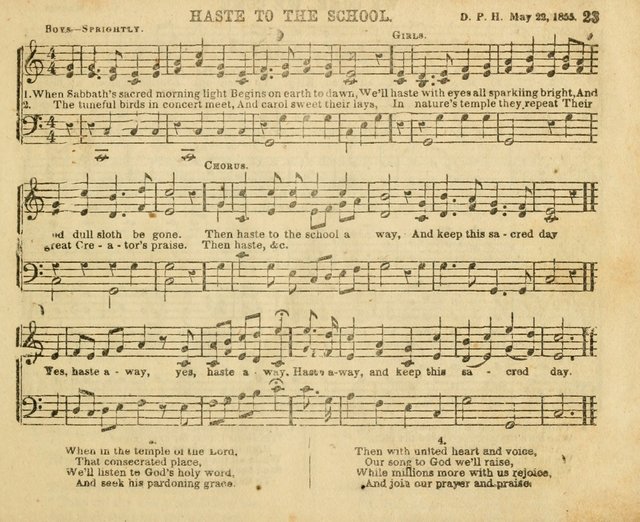 The Sunday-School Music Book: enlarged page 23