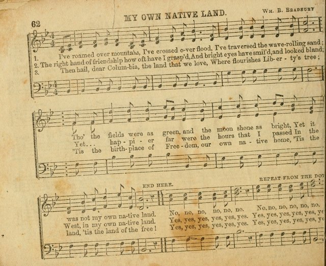 The Sunday-School Music Book: enlarged page 62