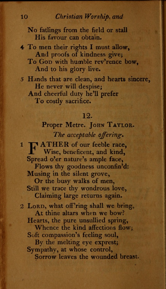 A Selection of Sacred Poetry: consisting of psalms and hymns, from Watts, Doddridge, Merrick, Scott, Cowper, Barbauld, Steele ...compiled for  the use of the Unitarian Church in Philadelphia page 10
