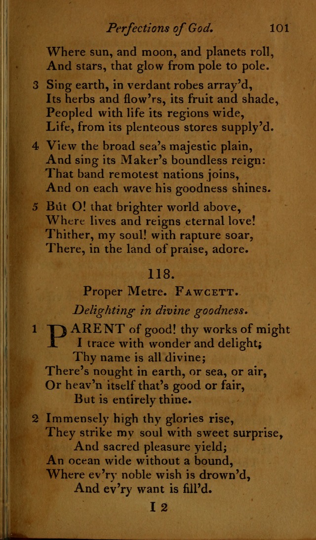 A Selection of Sacred Poetry: consisting of psalms and hymns, from Watts, Doddridge, Merrick, Scott, Cowper, Barbauld, Steele ...compiled for  the use of the Unitarian Church in Philadelphia page 101