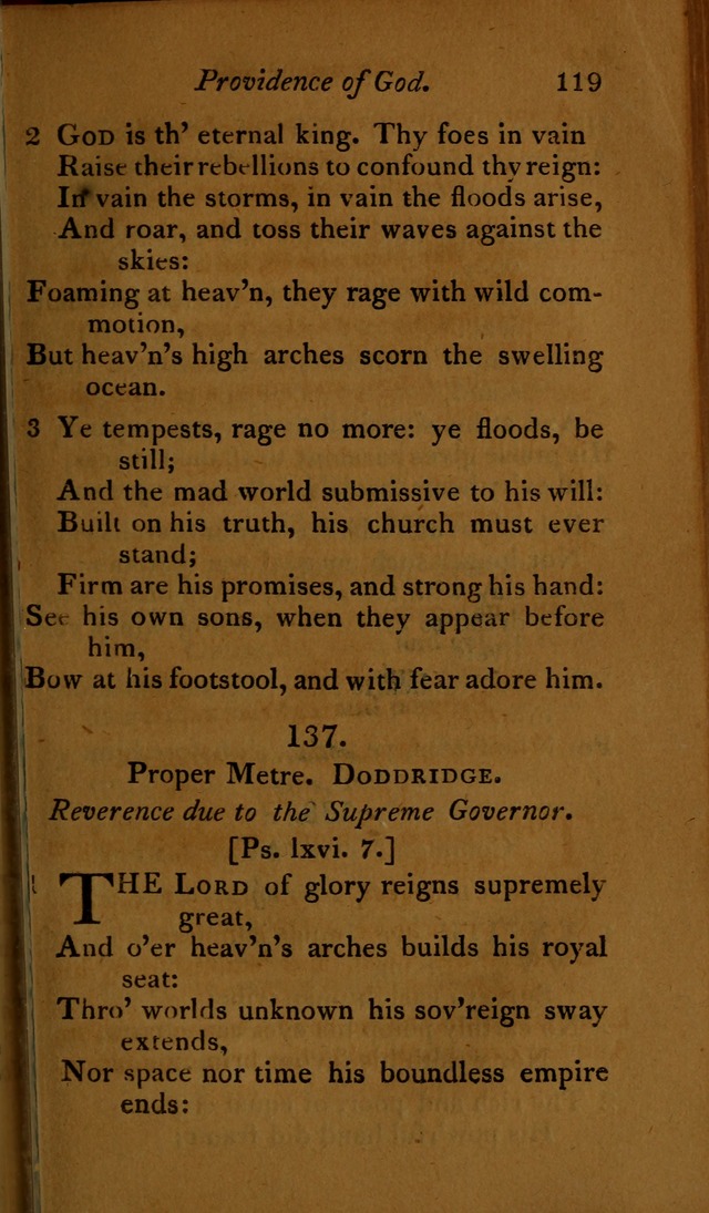 A Selection of Sacred Poetry: consisting of psalms and hymns, from Watts, Doddridge, Merrick, Scott, Cowper, Barbauld, Steele ...compiled for  the use of the Unitarian Church in Philadelphia page 119