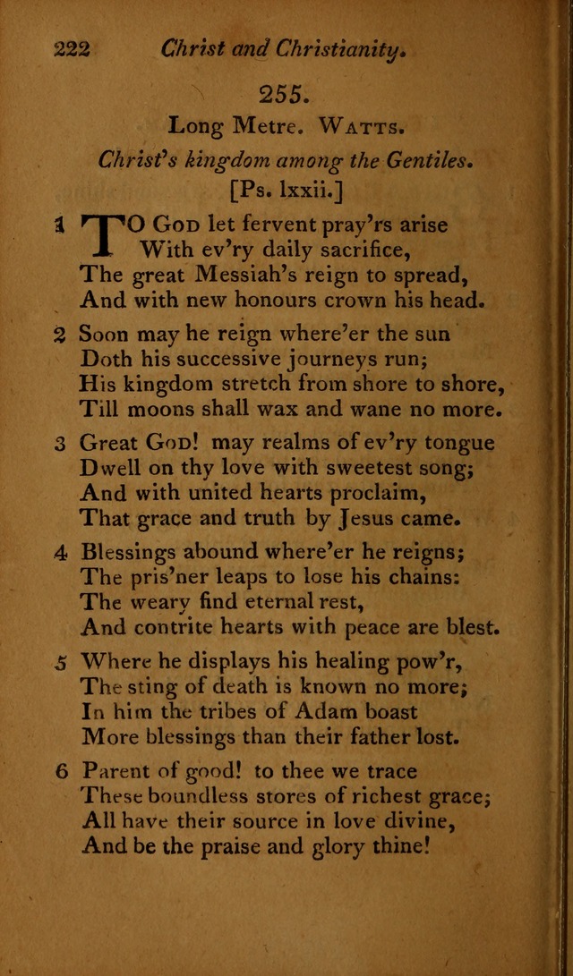 A Selection of Sacred Poetry: consisting of psalms and hymns, from Watts, Doddridge, Merrick, Scott, Cowper, Barbauld, Steele ...compiled for  the use of the Unitarian Church in Philadelphia page 222