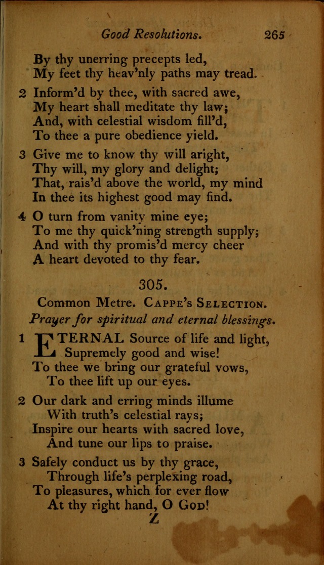 A Selection of Sacred Poetry: consisting of psalms and hymns, from Watts, Doddridge, Merrick, Scott, Cowper, Barbauld, Steele ...compiled for  the use of the Unitarian Church in Philadelphia page 265