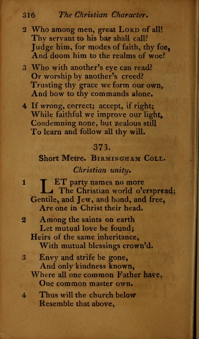 A Selection of Sacred Poetry: consisting of psalms and hymns, from Watts, Doddridge, Merrick, Scott, Cowper, Barbauld, Steele ...compiled for  the use of the Unitarian Church in Philadelphia page 316