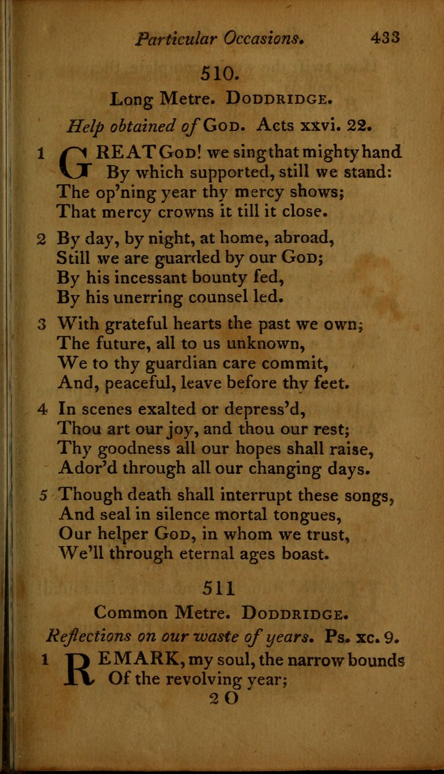 A Selection of Sacred Poetry: consisting of psalms and hymns, from Watts, Doddridge, Merrick, Scott, Cowper, Barbauld, Steele ...compiled for  the use of the Unitarian Church in Philadelphia page 433