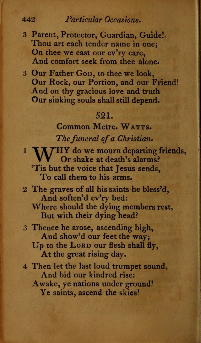 A Selection of Sacred Poetry: consisting of psalms and hymns, from Watts, Doddridge, Merrick, Scott, Cowper, Barbauld, Steele ...compiled for  the use of the Unitarian Church in Philadelphia page 442