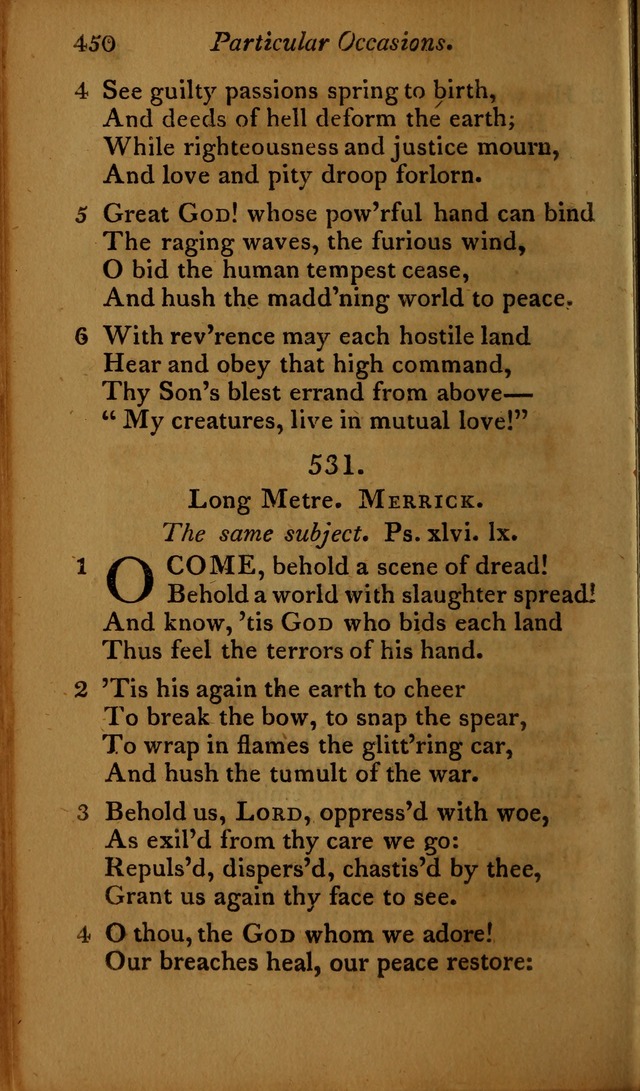 A Selection of Sacred Poetry: consisting of psalms and hymns, from Watts, Doddridge, Merrick, Scott, Cowper, Barbauld, Steele ...compiled for  the use of the Unitarian Church in Philadelphia page 450