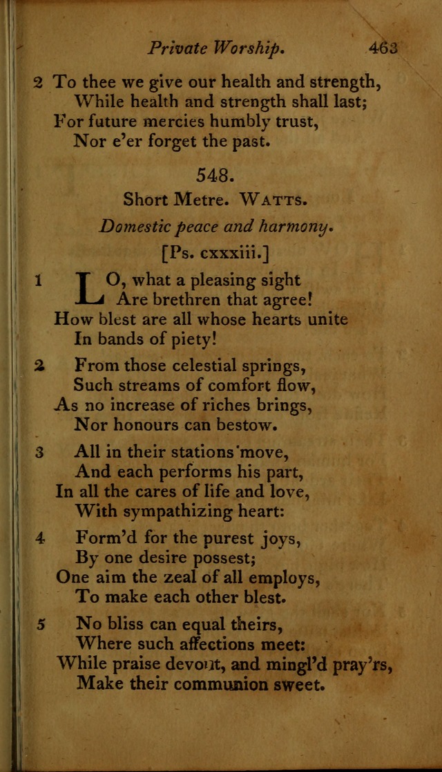 A Selection of Sacred Poetry: consisting of psalms and hymns, from Watts, Doddridge, Merrick, Scott, Cowper, Barbauld, Steele ...compiled for  the use of the Unitarian Church in Philadelphia page 463