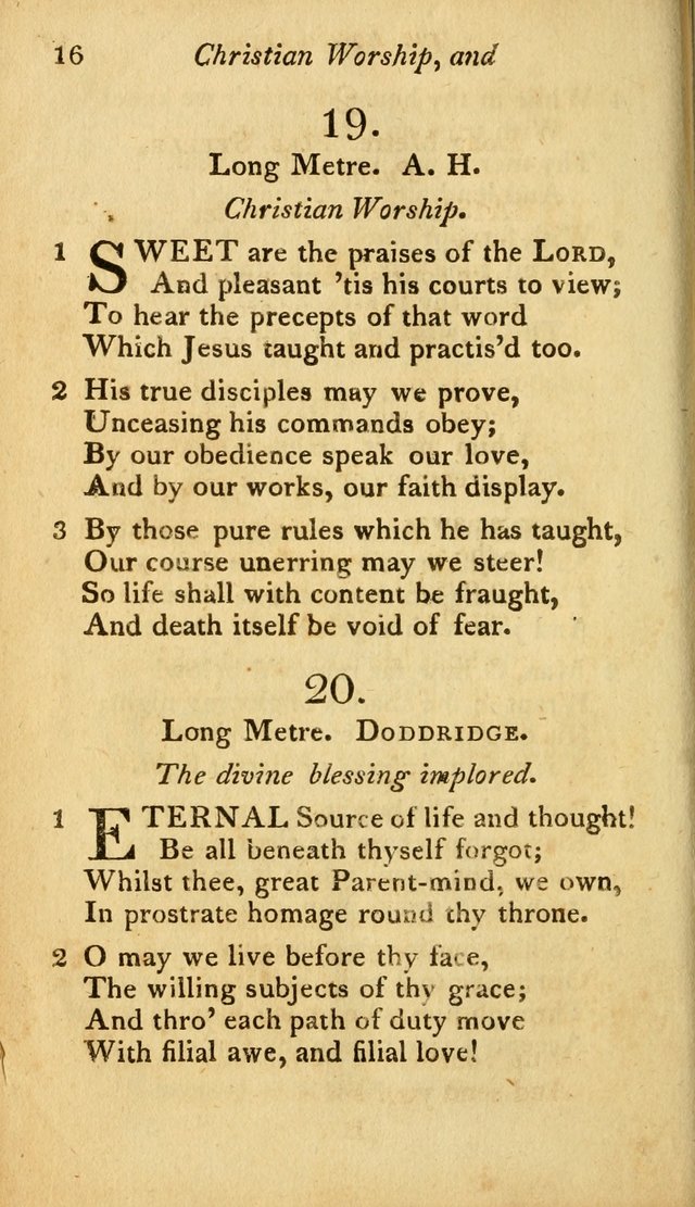 A Selection of Sacred Poetry: consisting of psalms and hymns from Watts, Doddridge, Merrick, Scott, Cowper, Barbauld, Steele, and others (2nd ed.) page 16