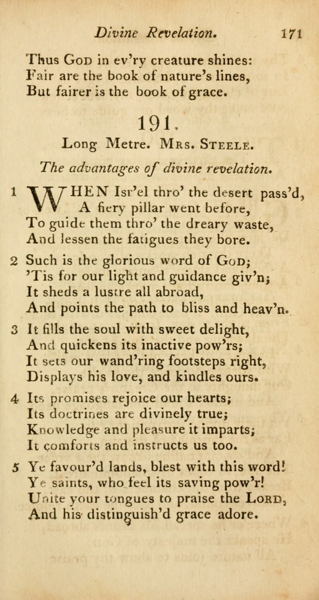 A Selection of Sacred Poetry: consisting of psalms and hymns from Watts, Doddridge, Merrick, Scott, Cowper, Barbauld, Steele, and others (2nd ed.) page 171
