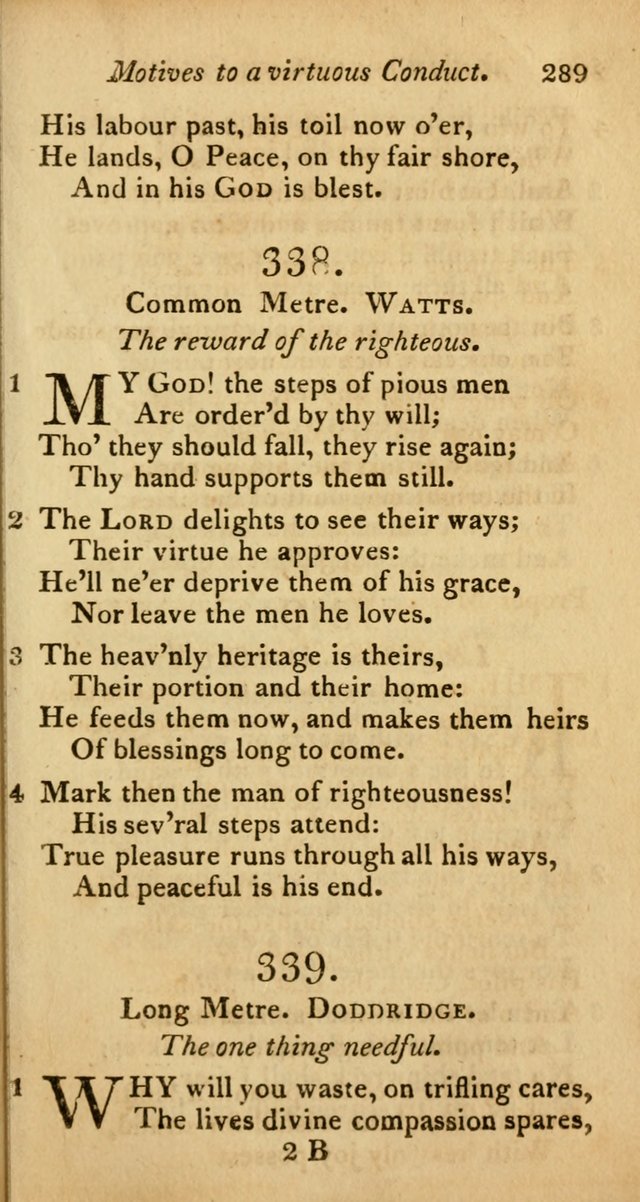 A Selection of Sacred Poetry: consisting of psalms and hymns from Watts, Doddridge, Merrick, Scott, Cowper, Barbauld, Steele, and others (2nd ed.) page 289