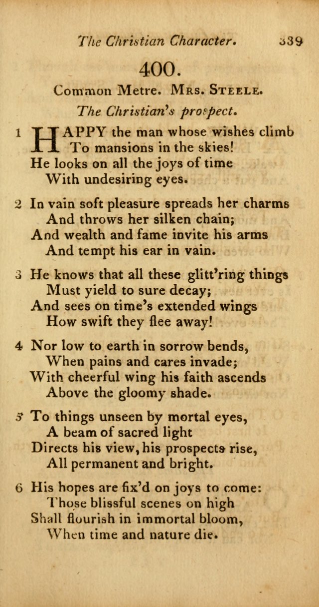 A Selection of Sacred Poetry: consisting of psalms and hymns from Watts, Doddridge, Merrick, Scott, Cowper, Barbauld, Steele, and others (2nd ed.) page 339