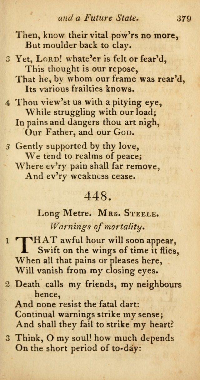 A Selection of Sacred Poetry: consisting of psalms and hymns from Watts, Doddridge, Merrick, Scott, Cowper, Barbauld, Steele, and others (2nd ed.) page 379