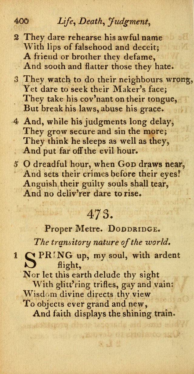 A Selection of Sacred Poetry: consisting of psalms and hymns from Watts, Doddridge, Merrick, Scott, Cowper, Barbauld, Steele, and others (2nd ed.) page 400