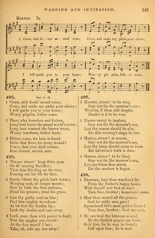 Songs for the Sanctuary; or Psalms and Hymns for Christian Worship (Baptist Ed.) page 144