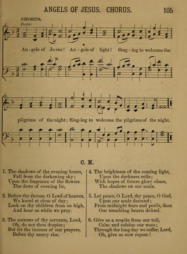 Sunday-School Songs: a new collection of hymns and tunes specially prepared for the use of Sunday-schools and for social and family worship. (3rd. ed.) page 105