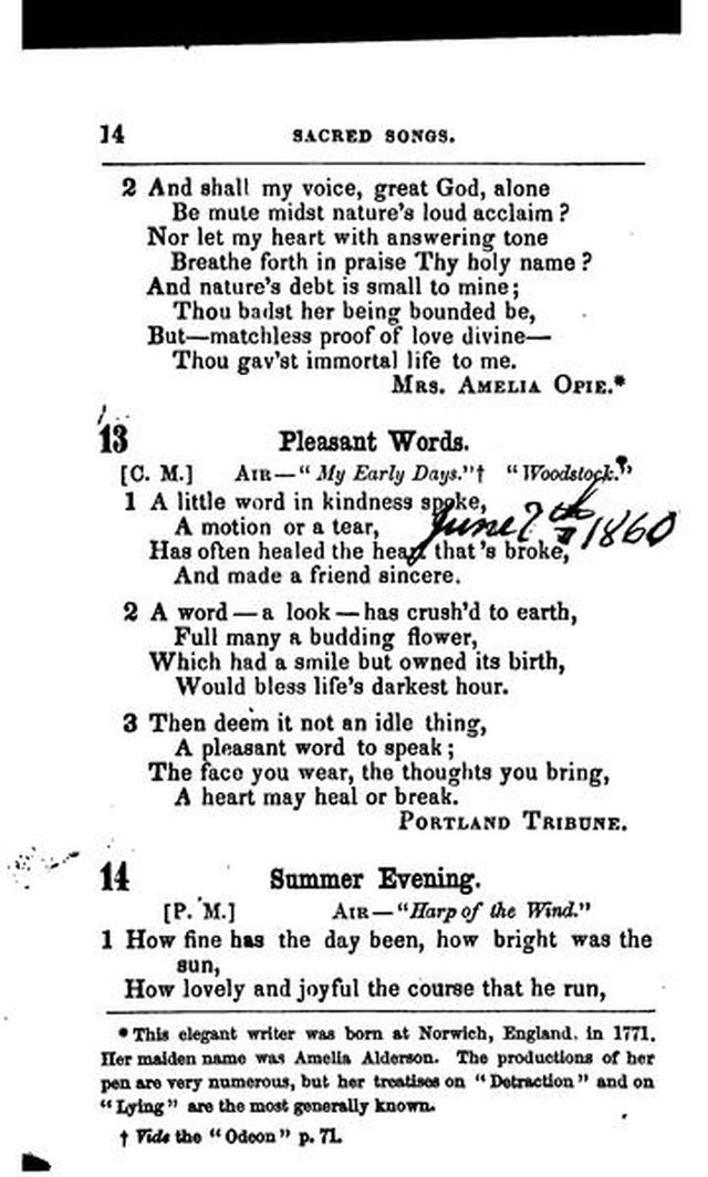 A Selection of Sacred Songs. 2nd ed. page 10