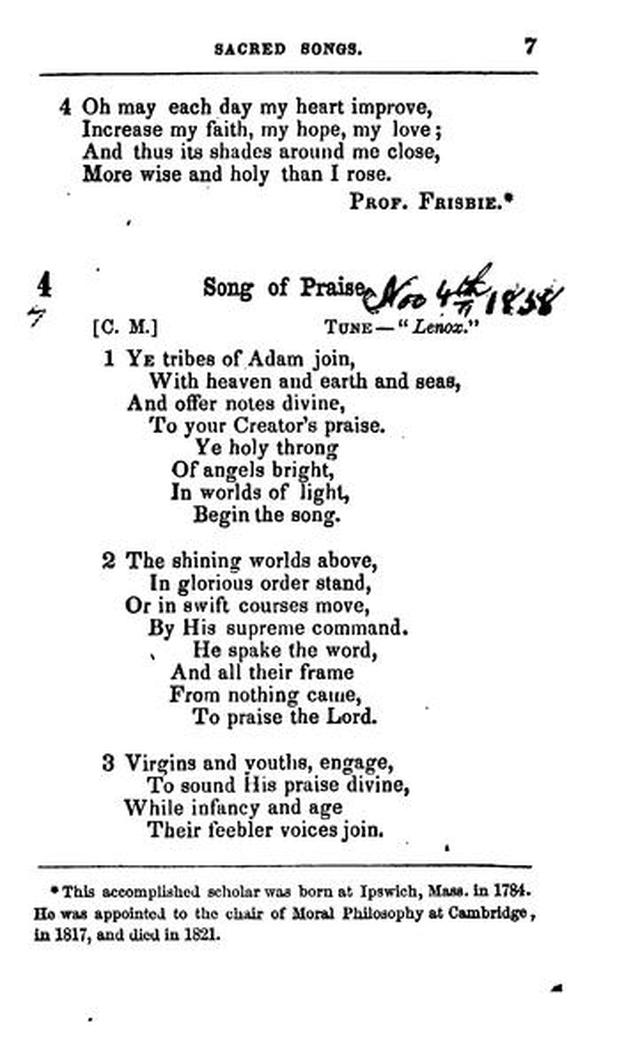 A Selection of Sacred Songs. 2nd ed. page 3