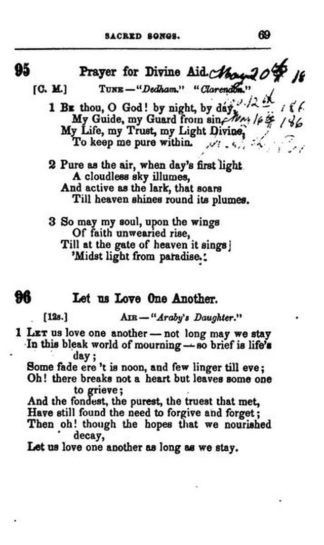 A Selection of Sacred Songs. 2nd ed. page 65