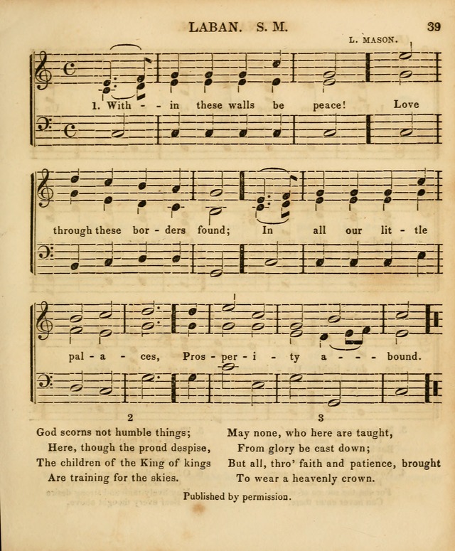 The Sunday School Singing Book: being a collection of hymns with appropriate music, designed as a guide and assistant to the devotional exercises of Sabbath schools and families...(3rd ed.) page 39