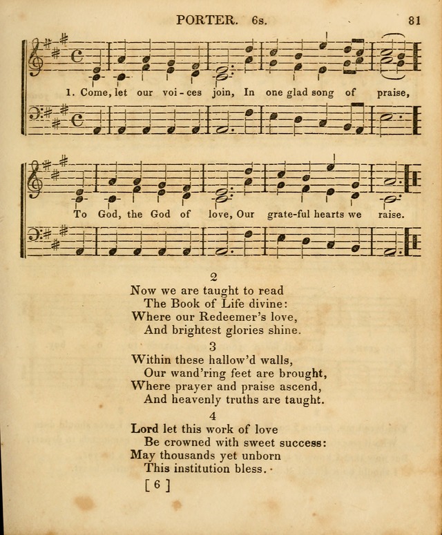 The Sunday School Singing Book: being a collection of hymns with appropriate music, designed as a guide and assistant to the devotional exercises of Sabbath schools and families...(3rd ed.) page 81